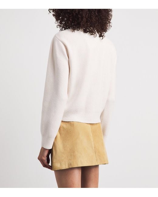 Sandro White Wool-Blend 2-In-1 Cardigan