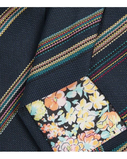 Paul Smith Blue Signature Stripe Tie for men