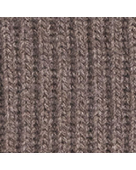 Johnstons Brown Cashmere Lovat Ribbed Scarf for men