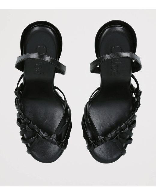 Chloé Black Leather Estra Slingback Pumps 100