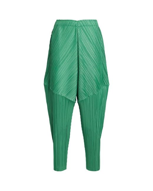 Pleats Please Issey Miyake Green Thicker Bottoms 2 Trousers