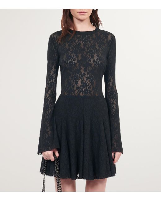 The Kooples Black Lace Skater Mini Dress