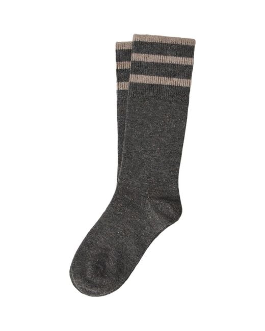 Brunello Cucinelli Gray Cashmere-Blend Sparkling Knit Socks
