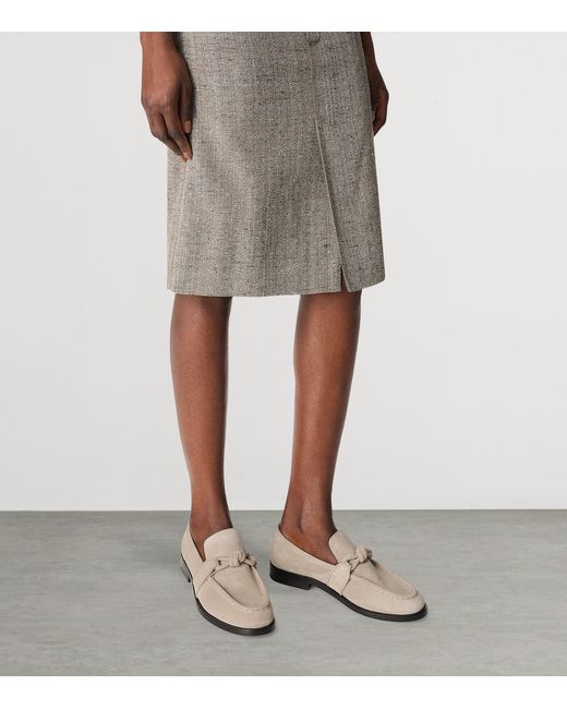 Bottega Veneta White Calfskin Alstaire Loafers