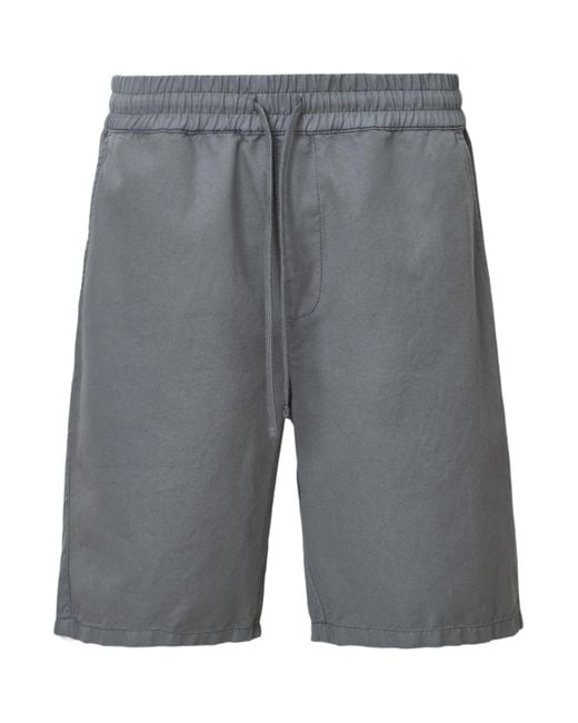 AllSaints Gray Cotton-Linen Hanbury Shorts for men