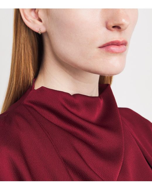 PERSÉE Metallic And Diamond Snake Single Earring