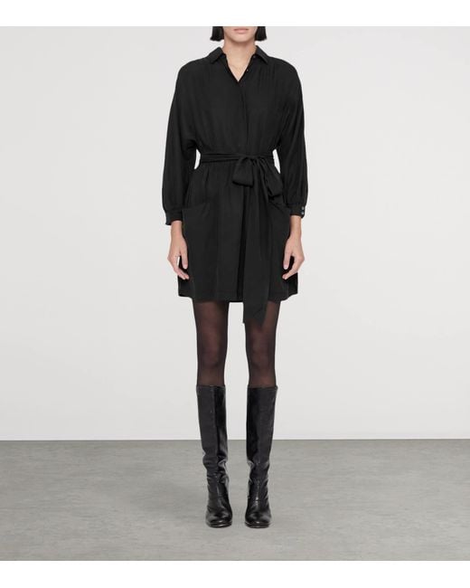AllSaints Black Noora Shirt Dress