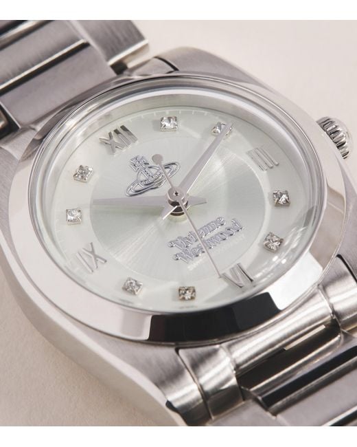 Vivienne Westwood Pink Stainless Steel Tavistock Watch