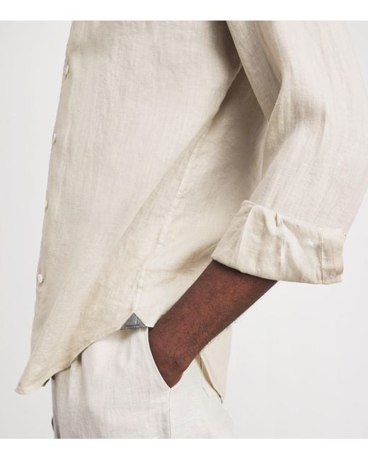 Corneliani White Linen Shirt for men