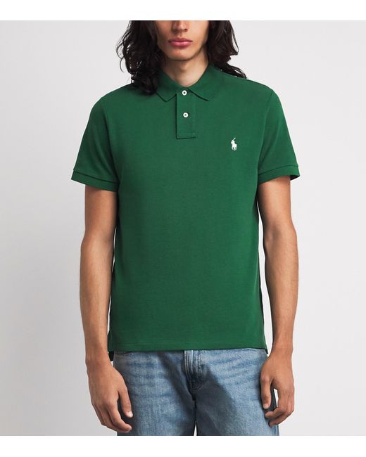 Polo Ralph Lauren Green Cotton Mesh Custom-Fit Polo Shirt for men