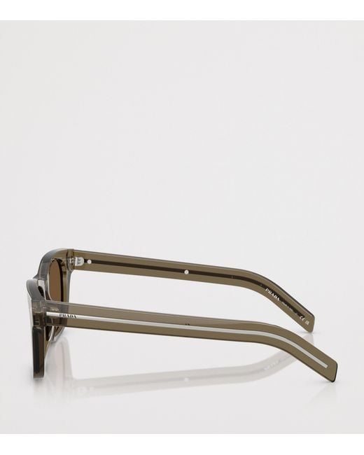Prada Brown Acetate Pra17S Sunglasses for men