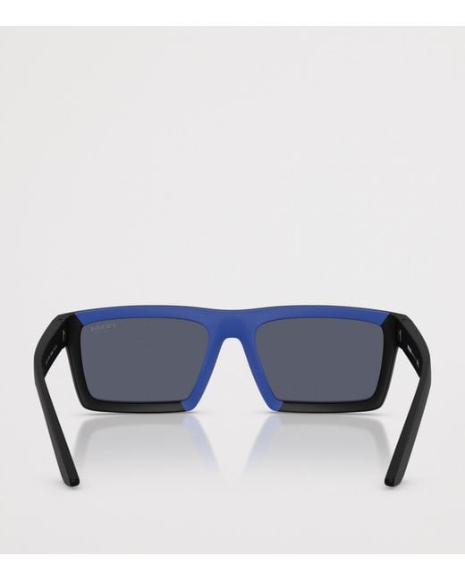 Prada Linea Rossa Purple Pra07S Rectangular Sunglasses for men