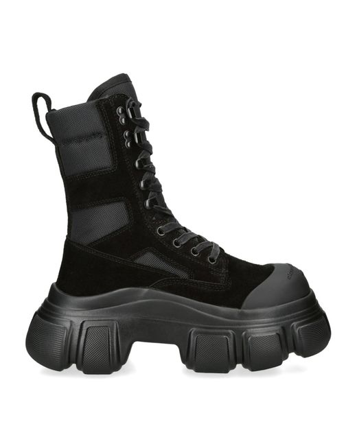 Alexander Wang Black Leather Storm Combat Boots 85