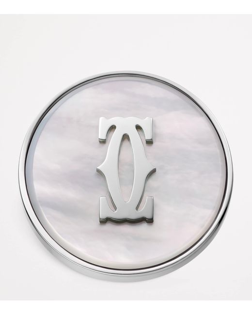 Cartier Metallic Sterling Double C De Cufflinks for men