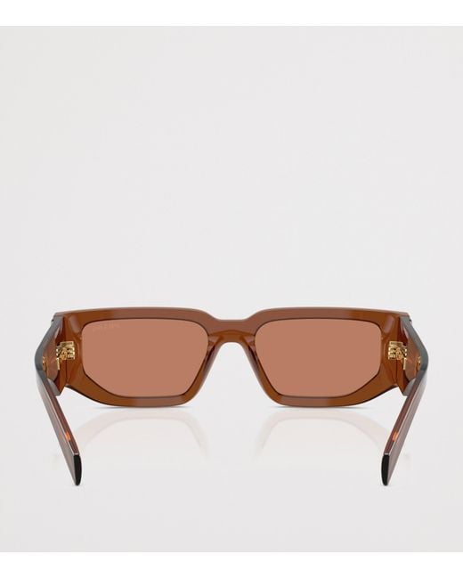 Prada Pink Rectangle Sunglasses for men