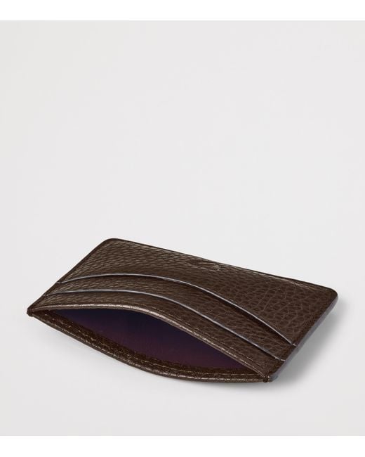 Aspinal Brown Leather Logo Card Holder