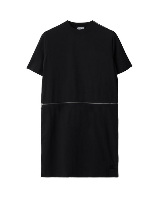 Burberry Black Cotton T-shirt Mini Dress