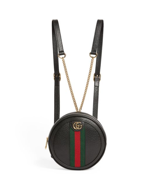 Gucci Black Mini Leather Ophidia Backpack