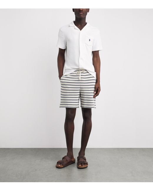 Polo Ralph Lauren Blue Cotton-Blend Stripe Shorts for men