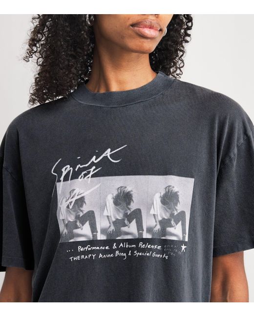 Anine Bing Black Graphic Ashton T-Shirt