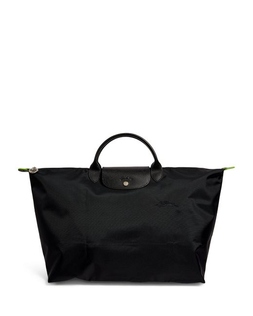 Longchamp Black Le Pliage Green Top-handle Bag