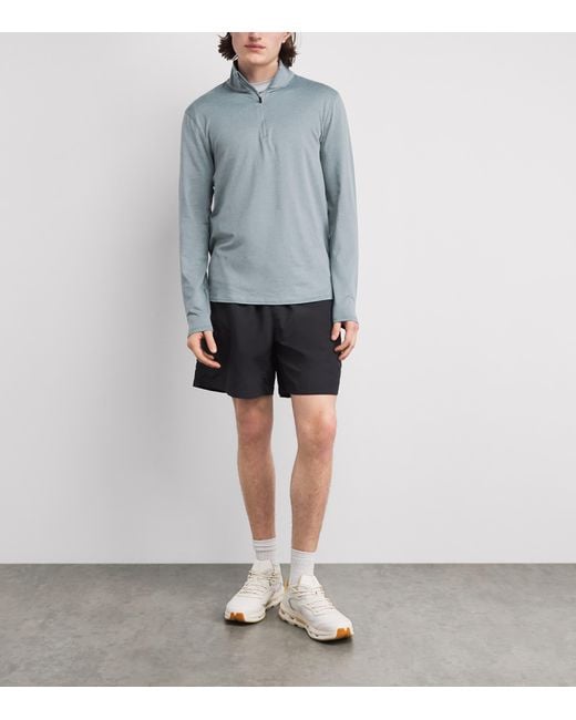 vuori Blue Ponto Quarter-Zip Sweatshirt for men