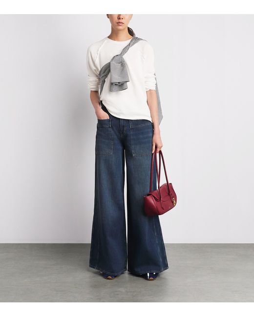 ME+EM White Organic Cotton Raw Edge Sweatshirt