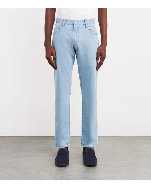 Giorgio Armani Blue Stretch-Cotton Slimjeans for men
