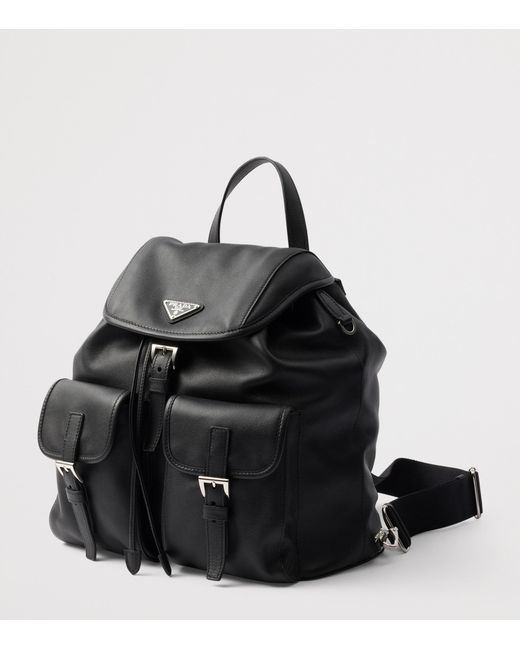 Prada Black Medium Lambskin Backpack