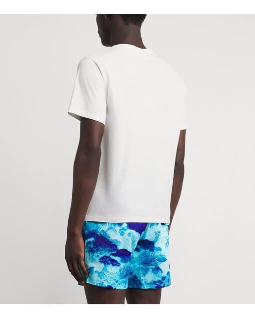 Vilebrequin White Organic Cotton Turtle T-Shirt for men