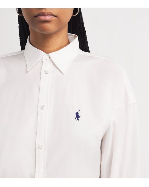Polo Ralph Lauren White Polo Pony Shirt Mini Dress