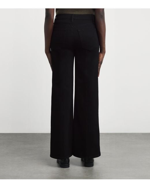 FRAME Black Le Slim Palazzo Wide-Leg Jeans