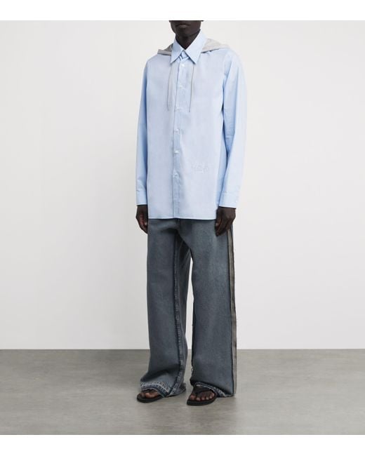MM6 by Maison Martin Margiela Gray Oversized Distressed-Detail Jeans for men