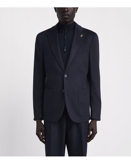 Pal Zileri Blue Cashmere Brera Blazer for men