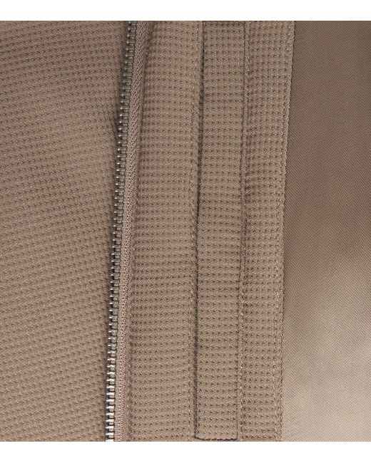 Emporio Armani Brown Crêpe Jersey Bomber Jacket for men