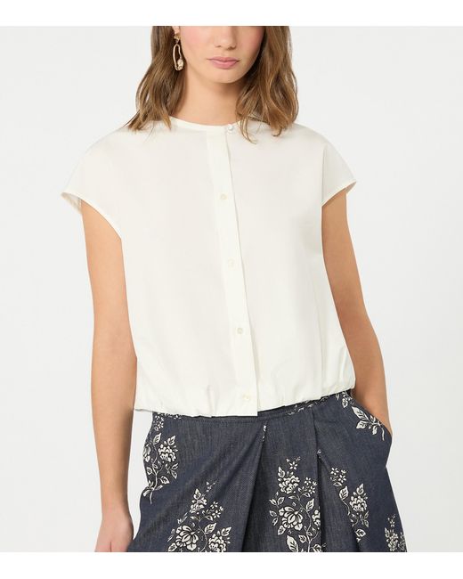 Weekend by Maxmara White Collarless Shirt
