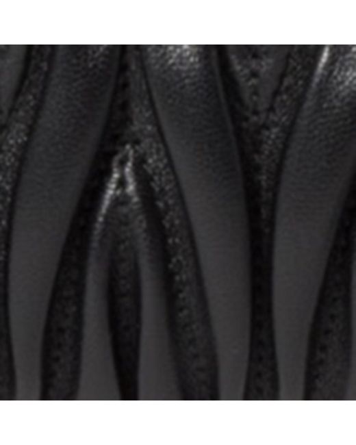 Miu Miu Black Matelassé Leather Arcadie Top-Handle Bag