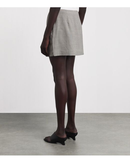 Rag & Bone Gray Wool Plaid Mini Skirt