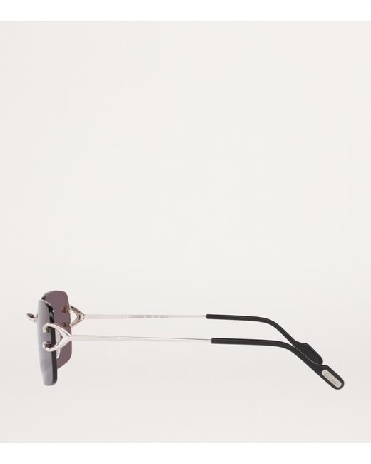 Cartier Gray Rectangular Sunglasses for men
