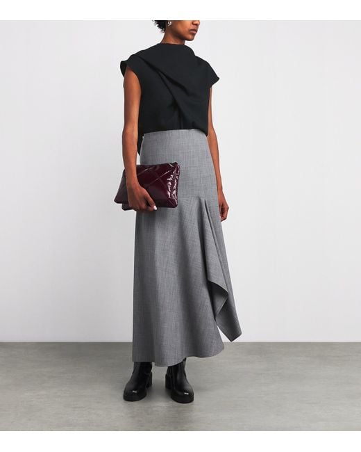 BITE STUDIOS Black Wool Draped Top