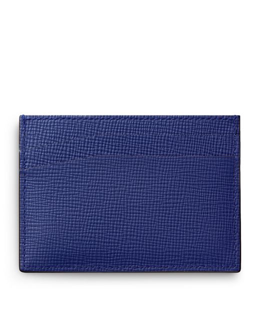Cartier Blue Leather Losange Double Card Holder for men