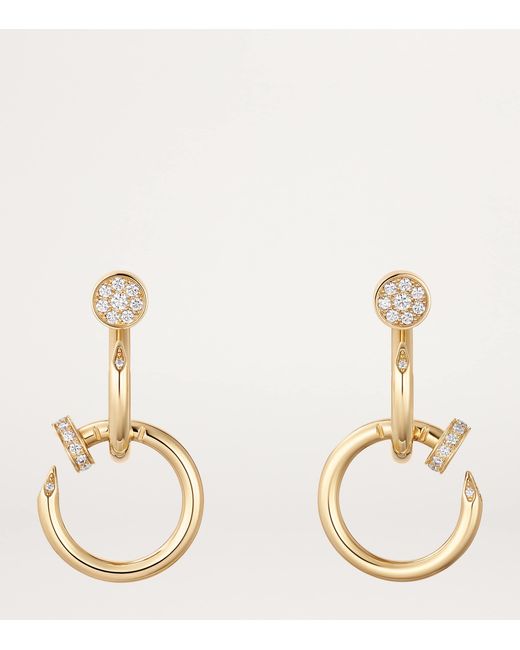 Cartier Metallic And Diamond Juste Un Clou Earrings