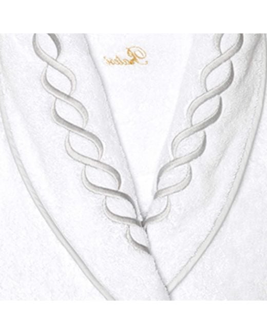 Pratesi White Cotton Treccia Bathrobe