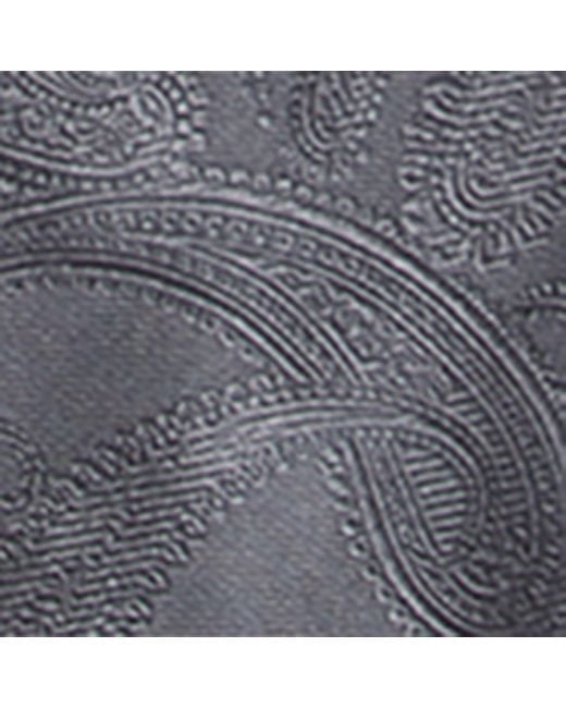 Brunello Cucinelli Gray Silk Paisley Jacquard Tie for men