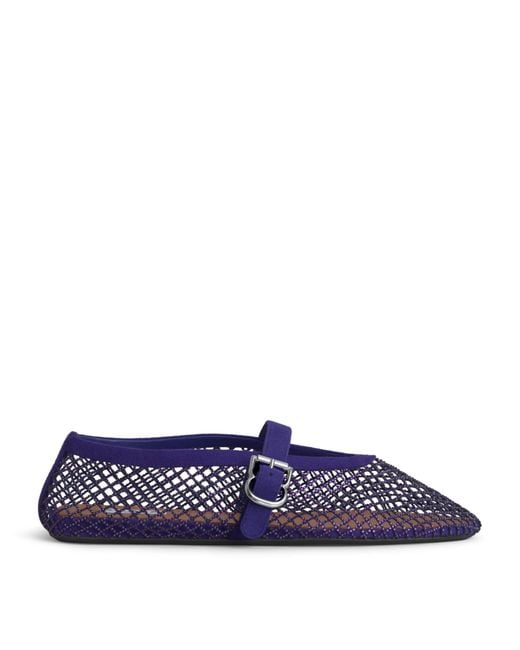 Alaïa Blue Mesh Ballet Flats