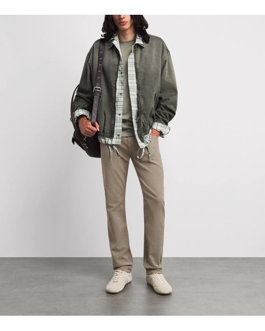 7 For All Mankind Gray Slimmy Luxe Motion Slim Jeans for men