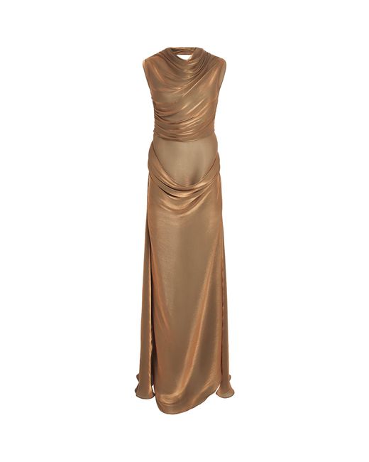 Sandra Mansour Natural Charmeuse Tension Douce Gown