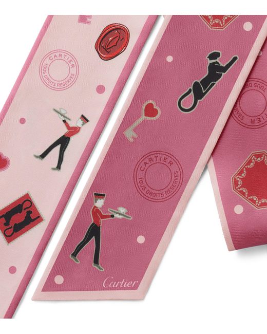 Cartier Pink Silk Diabolo De Headband