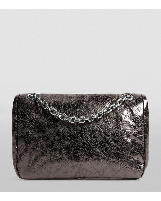 Balenciaga Black Small Leather Monaco Shoulder Bag