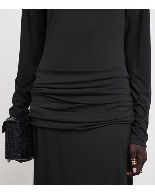 Voranida Black High-Neck Mols Maxi Dress